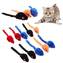 Load image into Gallery viewer, 10pcs/lot Mini Colorful Cat Toys Plush False Mouse Toys for Cats Kitten Animal Funny Playing Pet Cat Products Cat supplies
