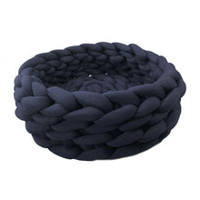 Load image into Gallery viewer, Petshy Handmade Knit Cat Beds Mats Warm Soft Small Dogs Kennel Puppy Kitten Cave Basket Sleeping Bag Detachable DIY Pet House
